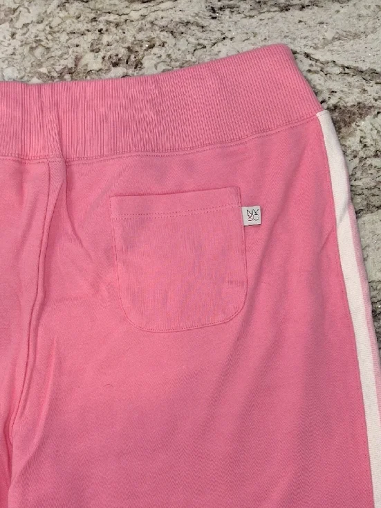Vintage New York & Company Pink Capri Joggers with Pink And White Side Stripes - Picture 7 of 12